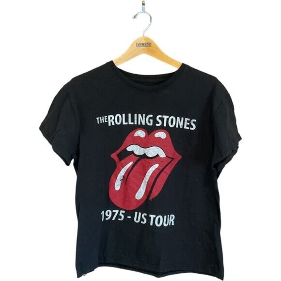 The Rolling Stones 1975 US Tour Black T-Shirt L - Picture 8 of 12